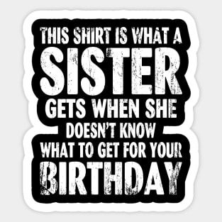 Birthday Gift for Brother from Sister Sticker